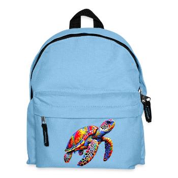 Schildkröte - Kinder Rucksack - Hellblau - Vorne