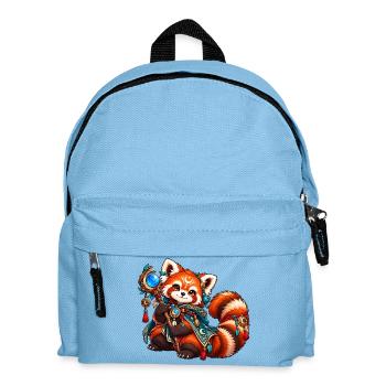 Kawaii Mystischer Roter Panda - Kinder Rucksack - Hellblau - Vorne