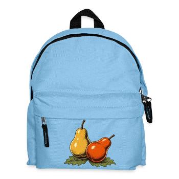 Birnen und Herbstblätter - Kinder Rucksack - Hellblau - Vorne