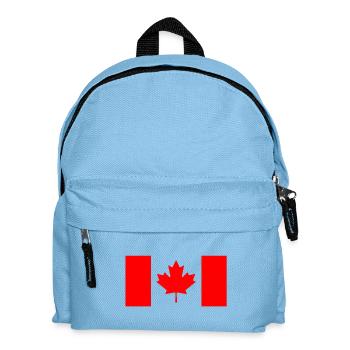 Stylized Red Canadian Flag - Kids' Backpack - light blue - Front