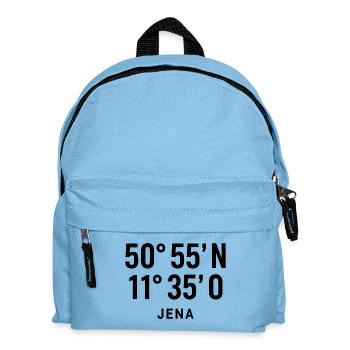Jena Koordinaten  - Kinder Rucksack - Hellblau - Vorne