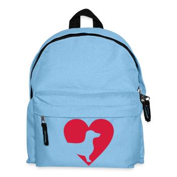Dackel - Kinder Rucksack - Hellblau - Vorne