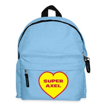 Super-Axel - Kinder Rucksack - Hellblau - Vorne