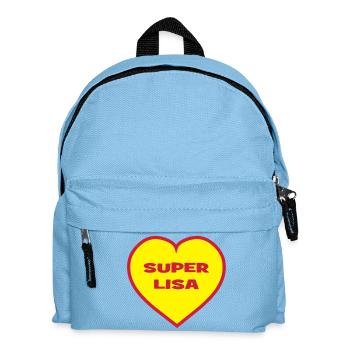 Super-Lisa - Kinder Rucksack - Hellblau - Vorne