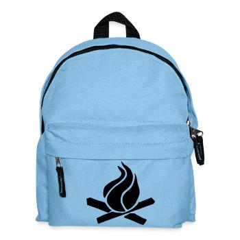 flame wood grill - Kids' Backpack - light blue - Front