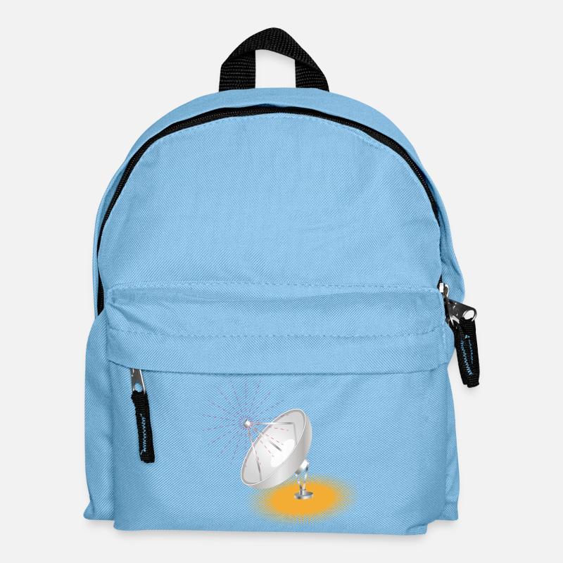 Satellitenschüssel als Gestaltungselement - Kinder Rucksack - Hellblau