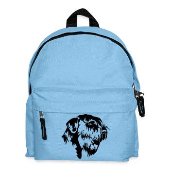 Riesenschnauzer Kopf - Kinder Rucksack - Hellblau - Vorne