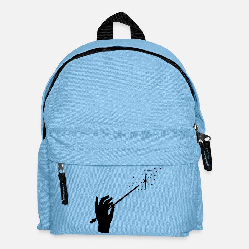 Zauberstab, Zauberer, Zauberei, Hand - Kinder Rucksack - Hellblau
