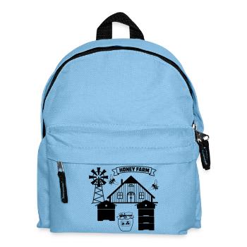 Ferme de miel avec des fleurs colorées - Sac à dos Enfant - bleu clair - Devant