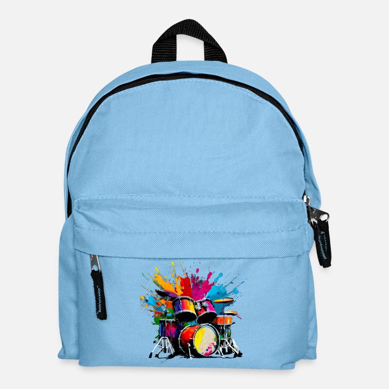 Colorful percussion - Kids' Backpack - light blue