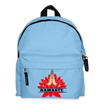 Roter Lotus Namaste - Kinder Rucksack - Hellblau - Vorne