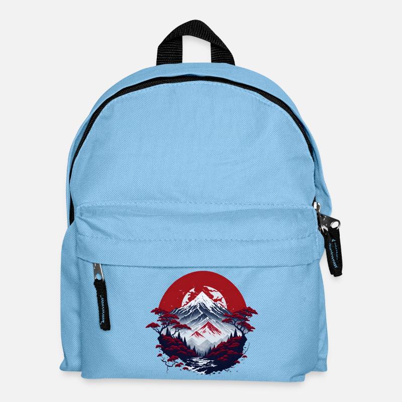 asiatische Berglandschaft - Kinder Rucksack - Hellblau