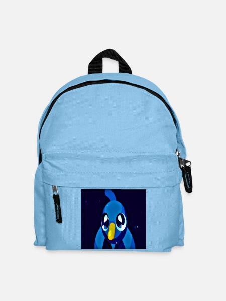 Schimmernder Blauparrot im Nachtstern - Kinder Rucksack - Hellblau