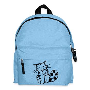 Cartoon Kitten - Kids' Backpack - light blue - Front