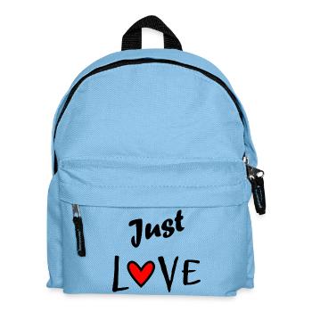 HERZ. HERZ. VALENTINSTAG. LIEBE. LIEBE. PAAR. - Kinder Rucksack - Hellblau - Vorne