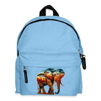 Elefant - Kinder Rucksack - Hellblau - Vorne