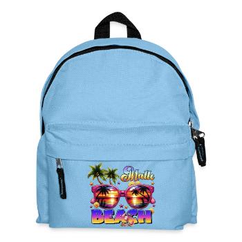Malle Urlaub Strandparty Mallorca lustige Sprüche - Kinder Rucksack - Hellblau - Vorne