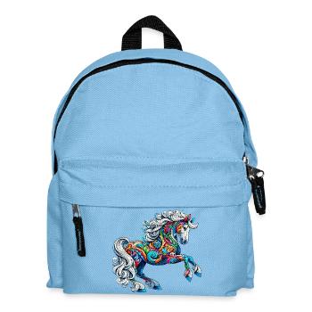 Pferd - Kinder Rucksack - Hellblau - Vorne