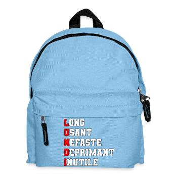 Montag - Kinder Rucksack - Hellblau - Vorne