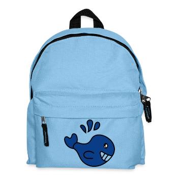 WHALE. FISH. APRIL FOOL. HOLIDAY. SUMMER. - Kids' Backpack - light blue - Front
