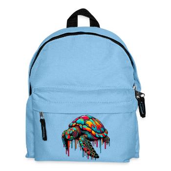Schildkröte - Kinder Rucksack - Hellblau - Vorne