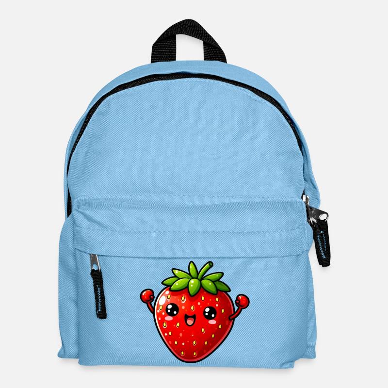Erdbeeren Erdbeeren - Kinder Rucksack - Hellblau
