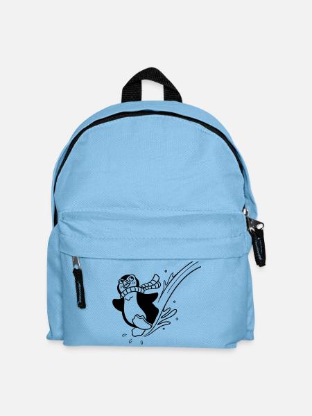 Pinguin-Spaß zum Ausmalen für Kinderbekleidung - Kinder Rucksack - Hellblau
