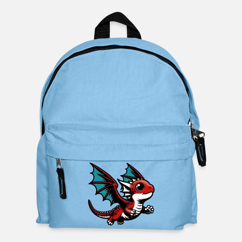 Drache - Kinder Rucksack - Hellblau