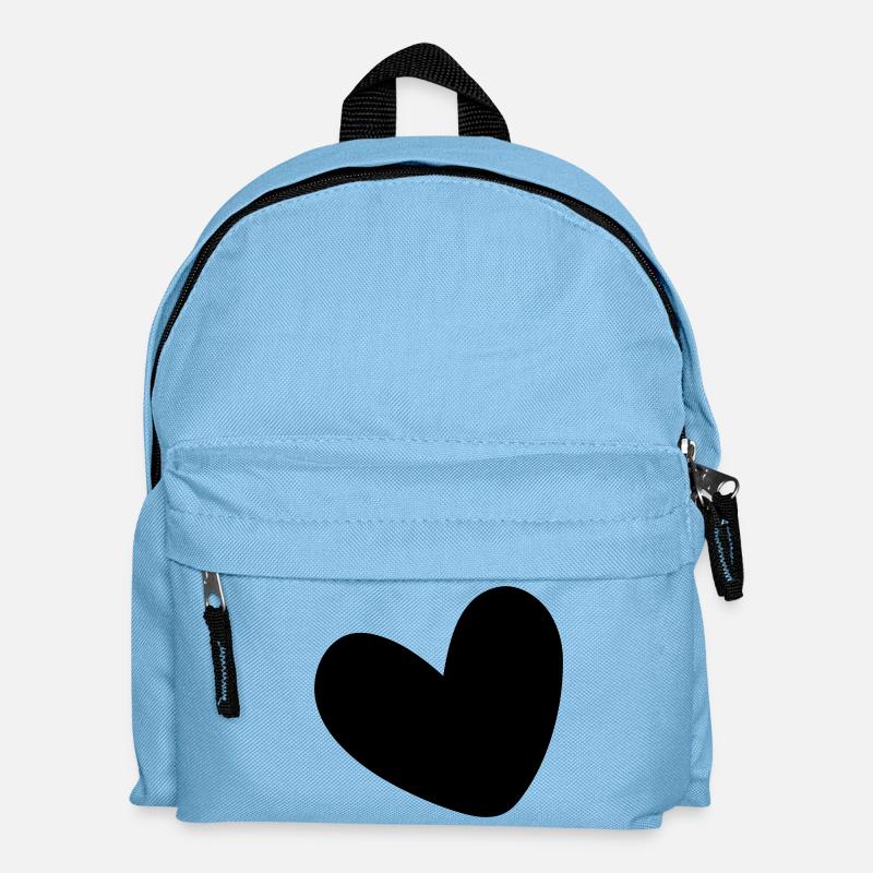 Heart filled in one color - Kids' Backpack - light blue