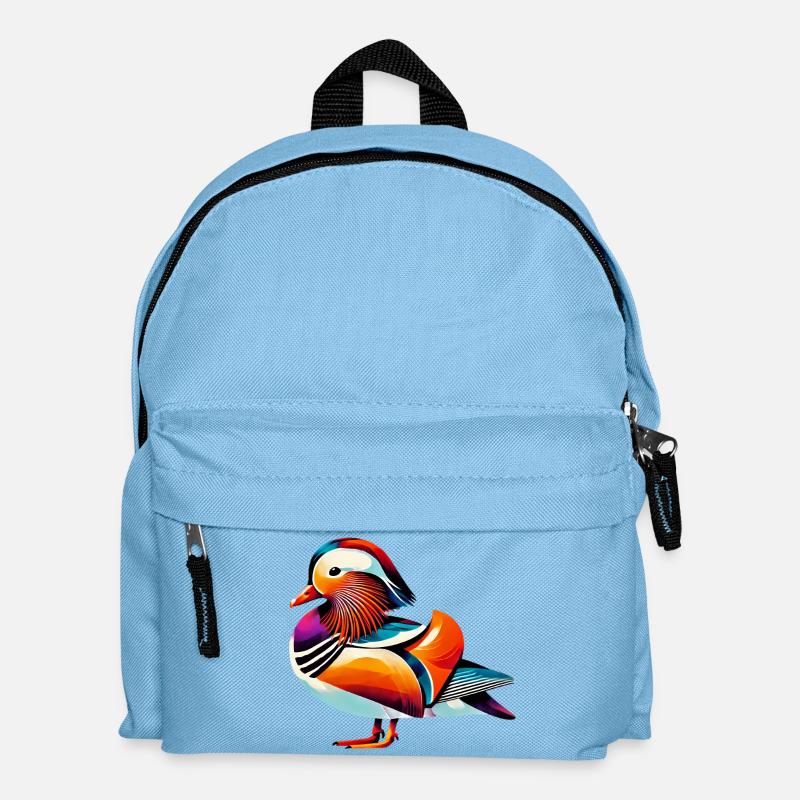 Mandarinente - Kinder Rucksack - Hellblau