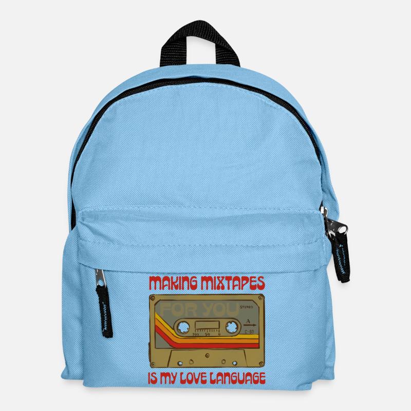 Mixtapes sind meine Liebessprache - Kinder Rucksack - Hellblau