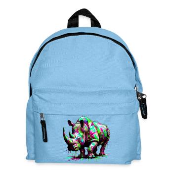Rhinoceros - Kids' Backpack - light blue - Front