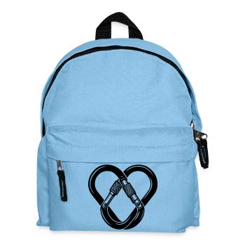 Carabiner Heart – Love of Climbing - Kids' Backpack - light blue - Front