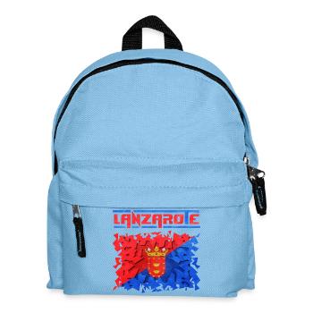 Lanzarote Inselthaulschrift mit Wappen - Kinder Rucksack - Hellblau - Vorne