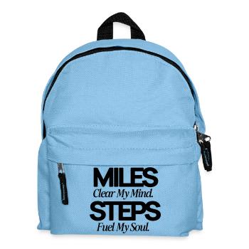 Miles clear my mind Steps fuel my soul - Sac à dos Enfant - bleu clair - Devant
