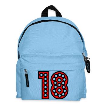 18. 18 ANS. 18e ANNIVERSAIRE. ANNIVERSAIRE 18 ANS. - Sac à dos Enfant - bleu clair - Devant