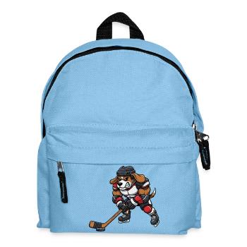 Cooler Beagle Hund Eishockeyspieler Herrchen Sport - Kinder Rucksack - Hellblau - Vorne