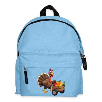 Thanksgiving Funny Thanksgiving Turkey - Kids' Backpack - light blue - Front