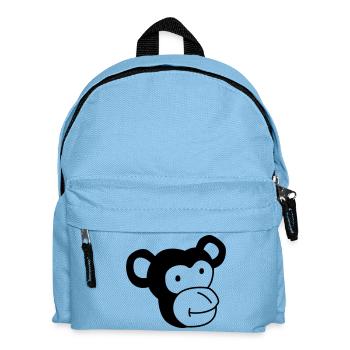 Niedlicher Affe – Dschungel & Tierfreund Design - Kinder Rucksack - Hellblau - Vorne