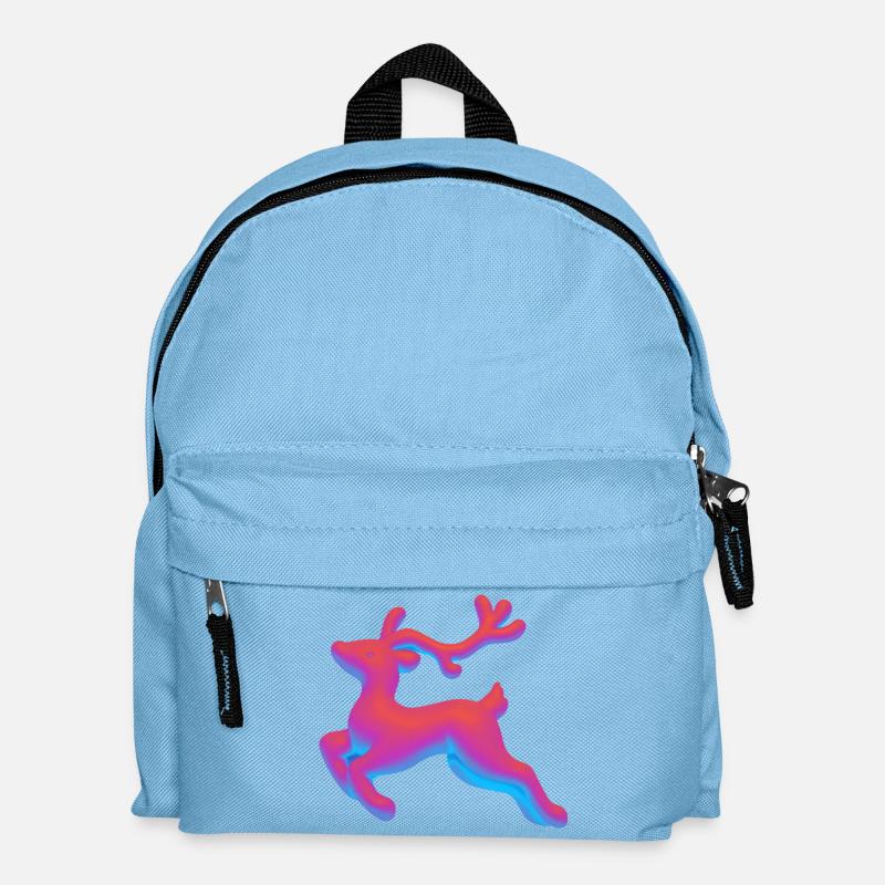 Chromatisches Neonrehreh - Kinder Rucksack - Hellblau