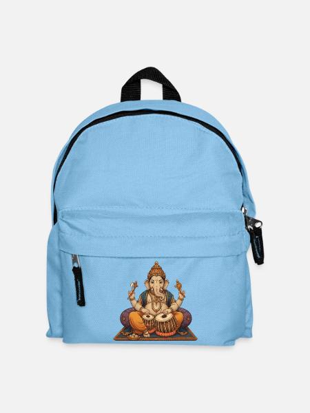 Ganesha Tabla - Kids' Backpack - light blue