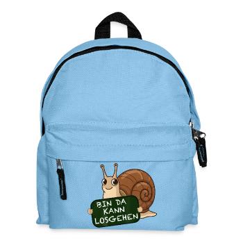 Funny Snail I'm There Can Go Saying - Kids' Backpack - light blue - Front
