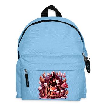 Fox in the mushroom forest fire - Kids' Backpack - light blue - Front