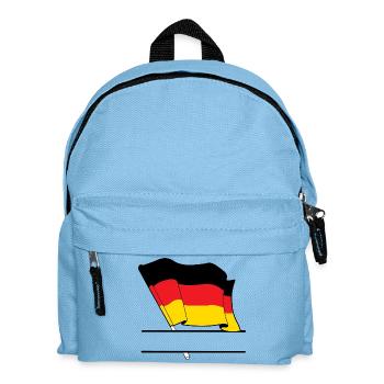 Deutsche Flagge – Namensraum - Kinder Rucksack - Hellblau - Vorne