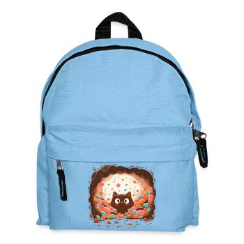 Katzentraum im Zuckerkreisel - Kinder Rucksack - Hellblau - Vorne