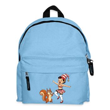 Leprechaun-Mädchen mit Eichhörnchen - Kinder Rucksack - Hellblau - Vorne