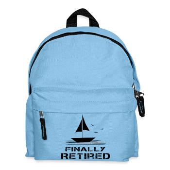 in Rente Ruhestand Geschenk Pensionierung - Kinder Rucksack - Hellblau - Vorne