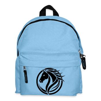 Horse logo - Kids' Backpack - light blue - Front