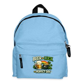 Bierglück Perfekter Tag - Kinder Rucksack - Hellblau - Vorne