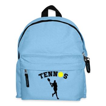 Tennisball Nacht-Silhouette - Kinder Rucksack - Hellblau - Vorne